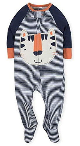 Gerber Baby Boys '4 Pack Sleep' N Play Footie, Tiger / Hedgehog 1