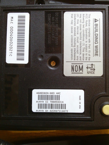 Telefono Ip Avaya 4606 Ip Nuevo Con Fuente Made In Usa 3