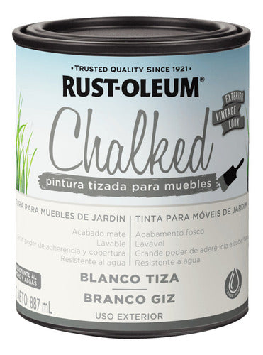 Rust Oleum Chalked Exterior Paint Tizada White 887ml 0