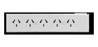 Richi Surface Socket Power Strip 5 Modules Without Cable 2