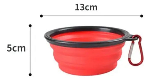 Portable Foldable Silicone Pet Feeder Waterer for Dogs 13cm 3