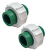 Ginyplas Union Doble 1/2 20mm Fusion Verde Para Agua Caliente Fria X2 0