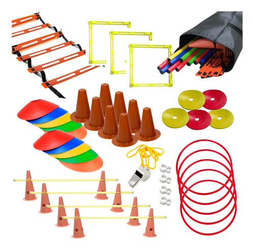 Functional Training Kit - Ladder, Fence, Markers, Bag - 50 Pieces 0