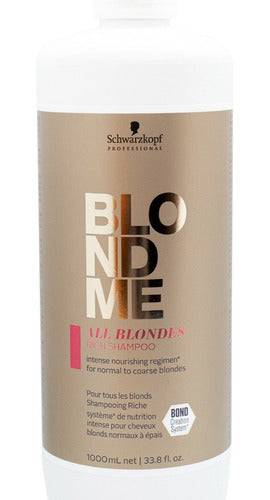 Schwarzkopf Blondme Shampoo X1000ml Protector Cabello Rubio 4