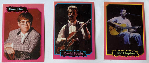 Clapton Elton John Bowie 3 Tarjetas Cromos Rock 1997 Fg1 0