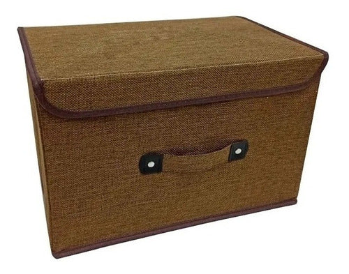 Home Basics Organizer Storage Box in Linen Fabric 45x30 28