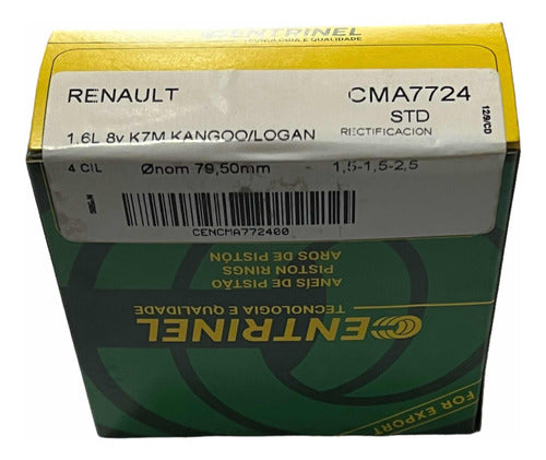 Centrinel Aros Rectificación Renault K4m Y K7m * 1.5 Mm Primera Ranura 0