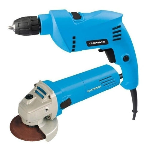 Gamma Power Drill and Angle Grinder Combo 650W + 750W 0