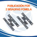 Cima Pack 2 Bisagra Pomela Izquierda 140 Mm Hierro Zinc Puerta 2