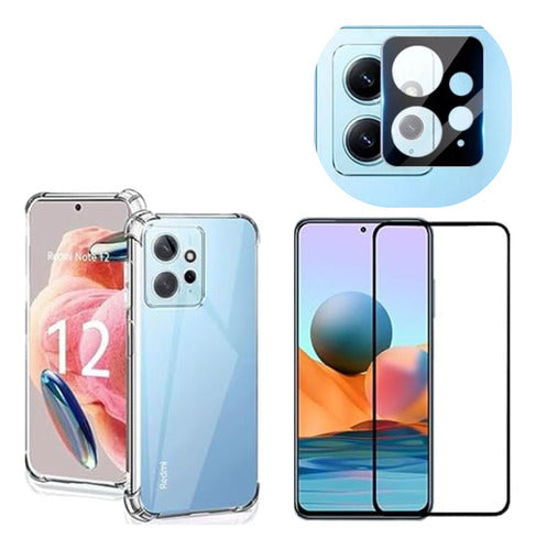 3in1 Xiaomi Redmi Note 12 Película + Capa + Película Câmera 0