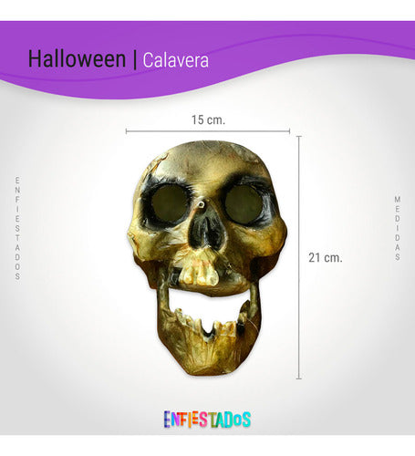 Cabeza Calavera Craneo Decoracion Cotillon Halloween Disfraz 5