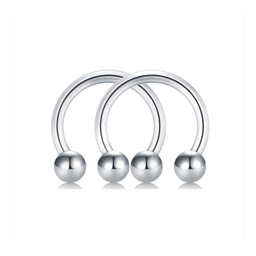 Bull Nose Piercing Surgical Steel Pair Nose Ring 0