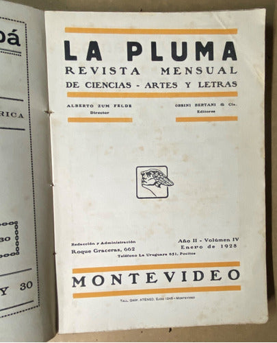 La Pluma, V4, Revista Ciencias Artes Letras Montevideo, Ez5 1