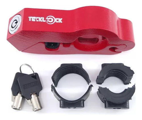 Trava Para Moto De Manete E Manopla Tecklock 5