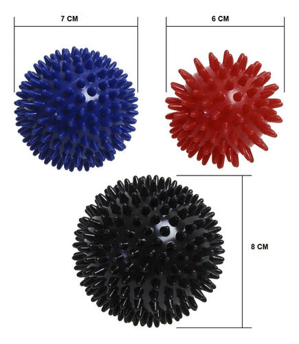 Pelota X 3 Rehabilitación Pinche Descontracturante Colores 2