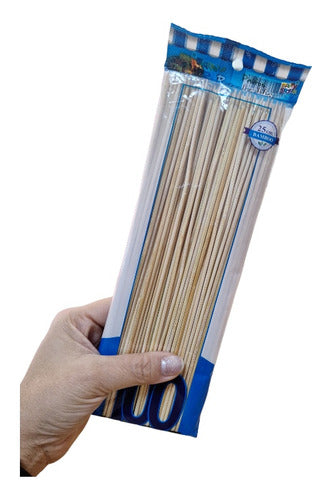 Party Store Wooden Brochette Sticks 25cm - Pack of 100 Units 0