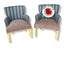Set of 2 Armchairs with Armrests 4