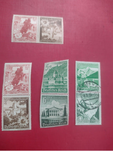 Alemania 1938 Se Tenant  Lote De 4 Muy Buen Estado 0