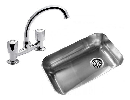 Johnson Simple Kitchen Sink Combo ZZ 52/18 + FV Faucet 0