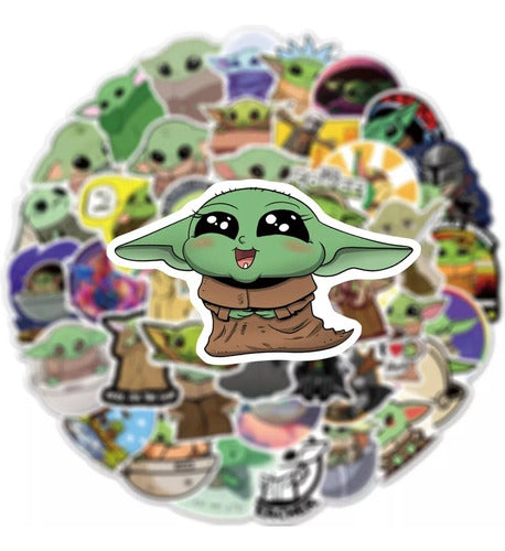 Stickers Autoadhesivo Baby Yoda X 50 3