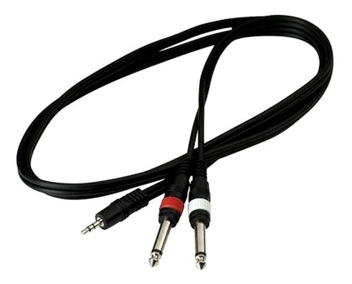 Warwick RCL 20912 D4 Cable 3.5mm Stereo to Dual 6.3mm Mono - 1.5m 1