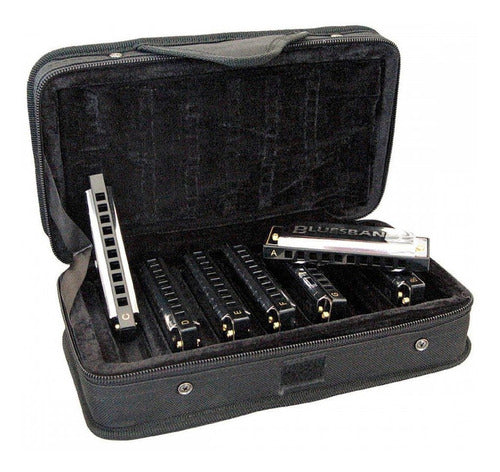 Hohner Blues Band 7-Key Harmonica Kit with Case 1