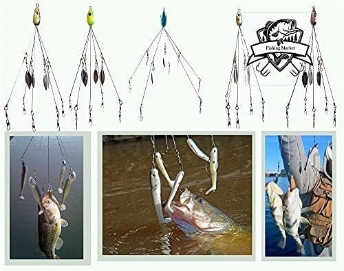 666 Kit Accesorios D/Pesca 666 Señuelo Tipo Paraguas 5pcs/7.1inc 1