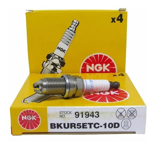 Set of 4 NGK Spark Plugs for Mercedes Benz Classe A 1999-2006 160 2