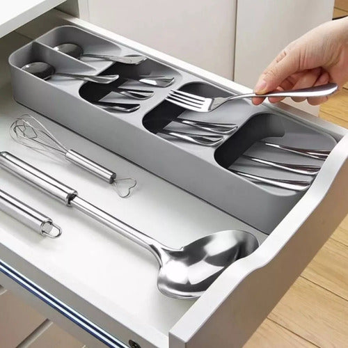 Compact Cutlery Organizer Slim Design Kitchen Drawer Utensil Storage 6