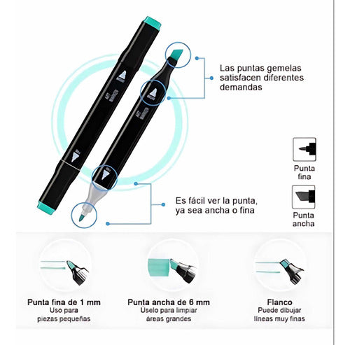 Oh Regalos Set of 80 Touch Markers, Dual Tip Thick and Fine 5