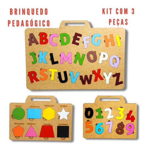 Brinquedo Educativo Pedagógico Letras Formas E Números Nybc 0