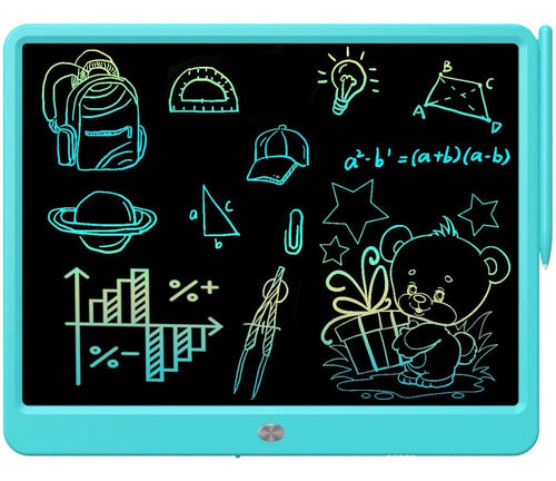 Pizarra Magica De Dibujo Para Niños Flueston Lcd 15  Azul 0