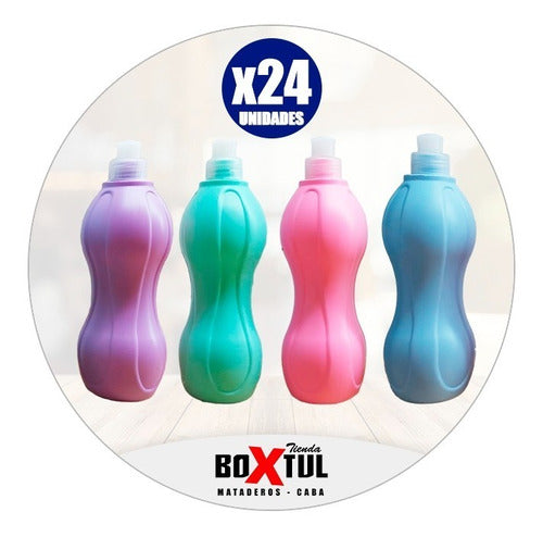 Botella Deportiva Plastica 500cc Con Pico Dep Colores X24 1