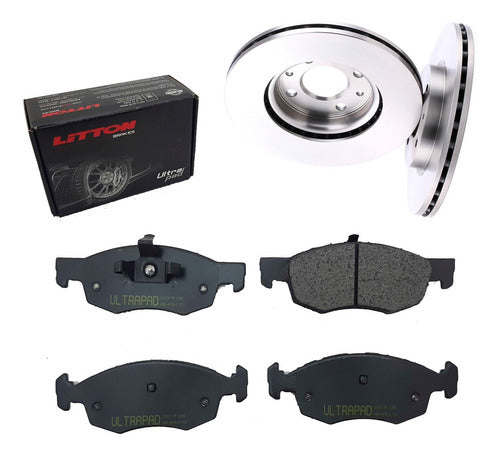 Interparts Brake Disc + Pad Kit for Fiat Argo / Cronos 1.3i (c) 0