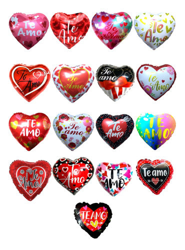 Pack 50 Globos Corazón Te Amo 23 Cm Aprox . San Valentin 0