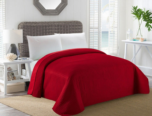Reversible Plain Bedspread Cover 2.5 Seater Various Colors 0