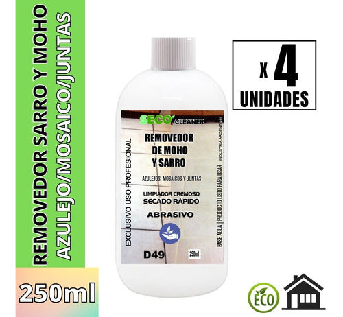 SECO CLEANER D49 | Limescale and Mold Remover 250ml x 4u for Grout / Tiles 0