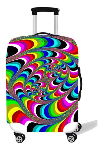 Mira Como Viajo Multicolor Luggage Cover 0