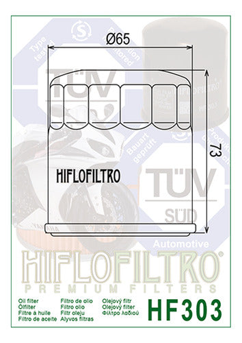 Filtro De Aceite Kawasaki Z 400 Hiflo Hf303 Ryd 1