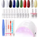 ~? Gellen 10 Colores Gel Nail Polish Kit Con Luz Uv / Led, S 0