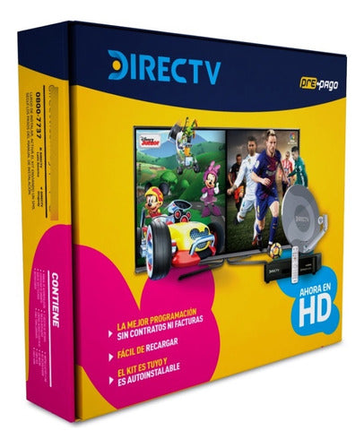 Directv Kit Prepago HD Decoder + Antenna + Remote Control 0