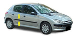 Peugeot 206 2004 5p Bagueta De  Puerta Trasera Derecha 0