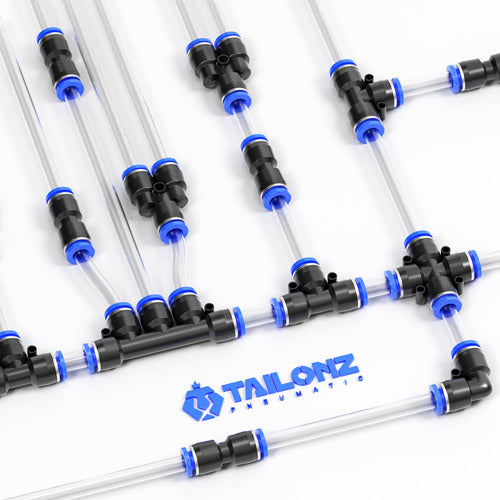 Tailonz Pneumatic 1/2 Inch Od Push To Connect Fittings Pneumatic Fittings Kit 20 Accessories Straight/Elbow/Tee/Splitters 5