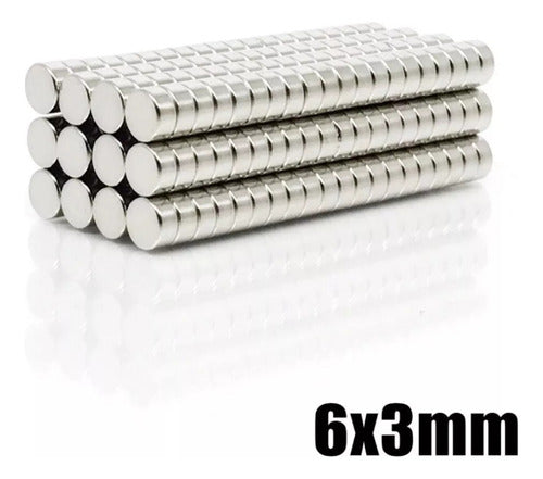 X10 Imanes De Neodimio 6x3 Mm Ultra Potentes Niquelados N40 1