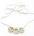 IVANALA Gold Necklace with 3 Faces Charms - Sterling Silver and Gold - Choice of Faces - Italian Silver Chain 0