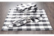 Light Y Pro 12 Pack Gingham Check Napkins 18x18 Gris Blanco 3