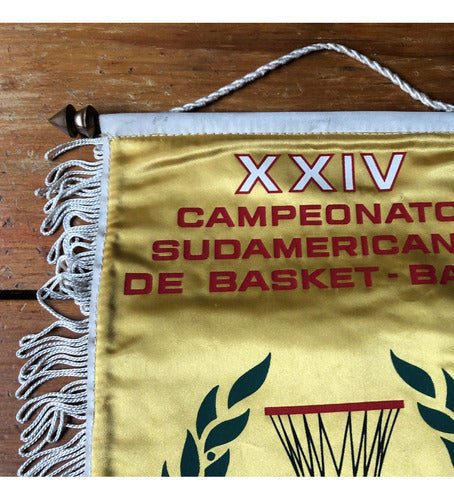 Antiguo Banderin Campeonato Sudamericano Basketball 1971 3