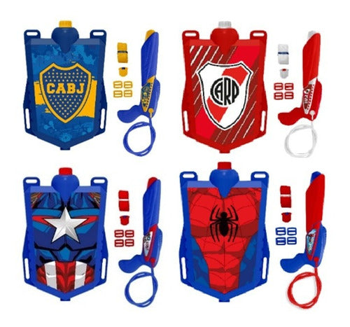 Sebigus Spiderman Captain America Water Gun Backpack 0