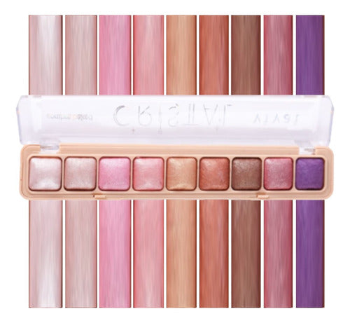 6 Paleta De Sombras Baked Cristal 4109 Vivai Atacado 4