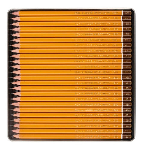 Koh-i-noor Set: 24 Graphite Pencils, Eraser & Fabriano Sketchpad 3